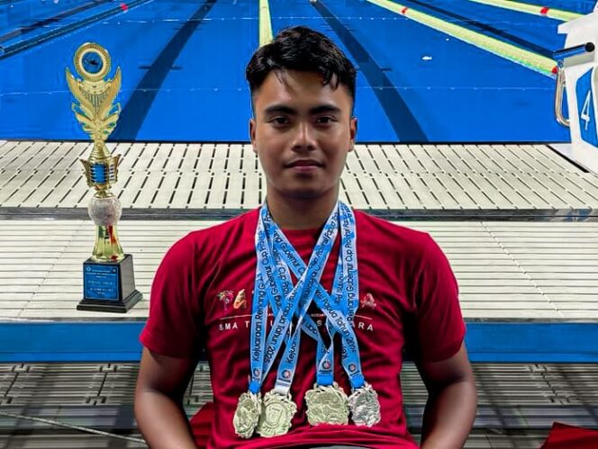 
					Bripda Muhammad Abdi Taruna Pratama Raih Juara Umum di Kejuaraan Renang Gubernur Cup 2025