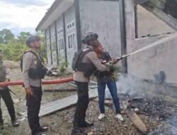 Respon Cepat, Tim Tindak Yahukimo Amankan Lokasi Kebakaran di SMA Negeri 2 Dekai