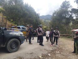 Jamin Rasa Aman Masyarakat, Satgas Damai Cartenz dan Polres Lanny Jaya Patroli Sambangi Warga