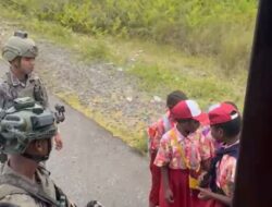 Kegiatan Patroli Satgas Damai Cartenz di Kenyam, Wujud Komitmen Jaga Stabilitas Keamanan Nduga