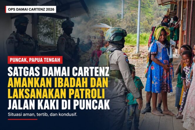 
					Pengamanan Ibadah Satgas Damai Cartenz Berikan Rasa Aman bagi Jemaat di Kabupaten Puncak